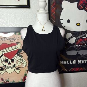 Avia Gym Cropped Black Halter Top